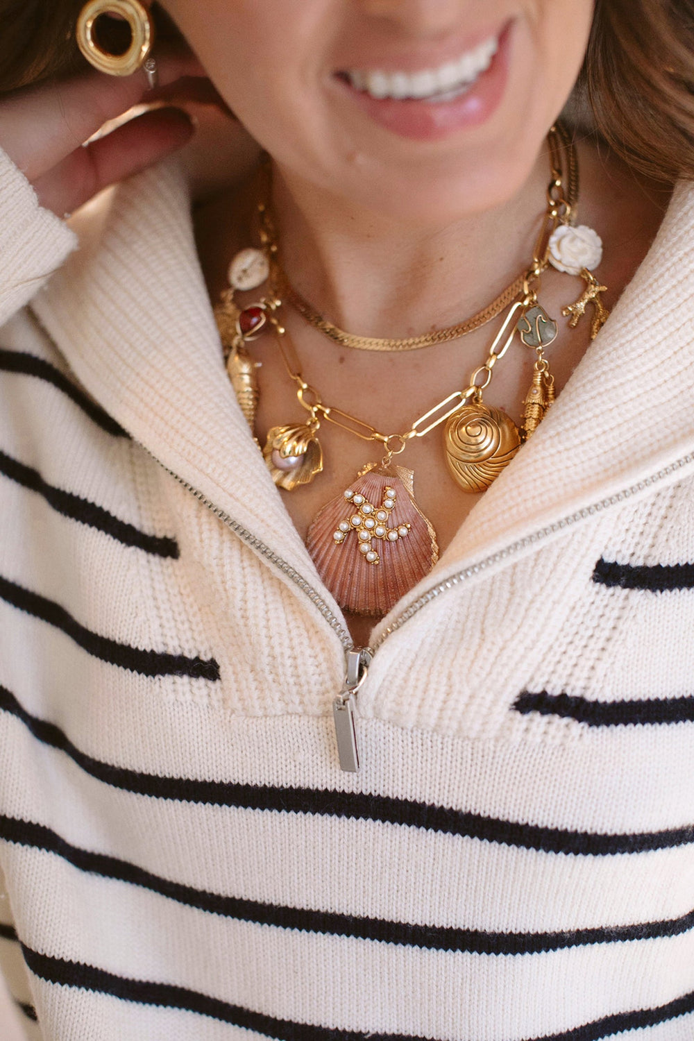 Brinker+Eliza Montauk Shell Necklace | Loveshackfancy near me