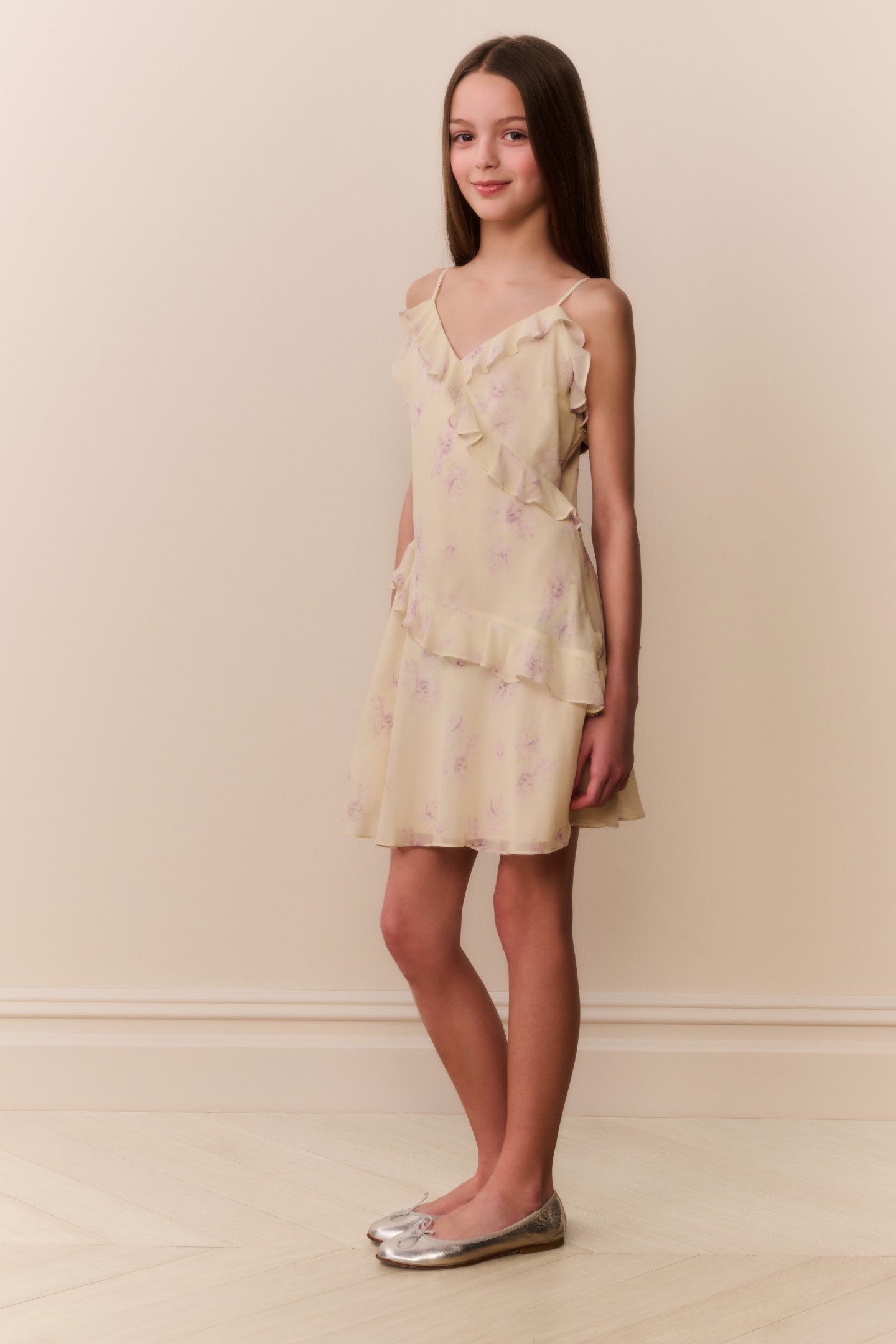 Tween Lomina Floral Chiffon Dress | Loveshackfancy online