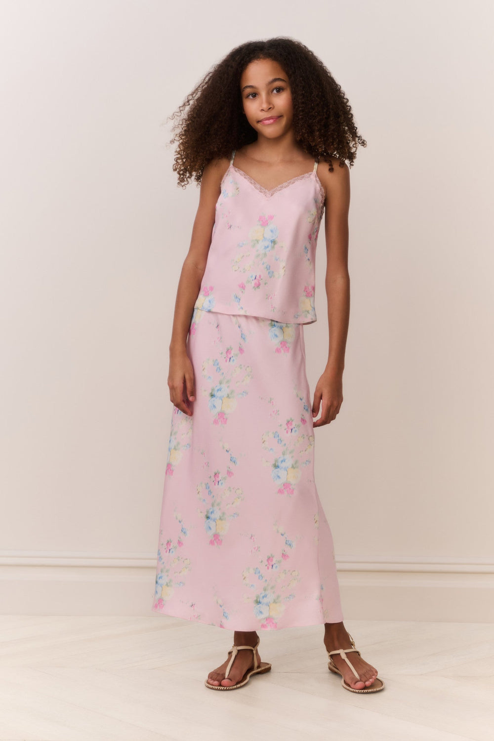 Tween Lirena Satin Floral Top | Loveshackfancy sale