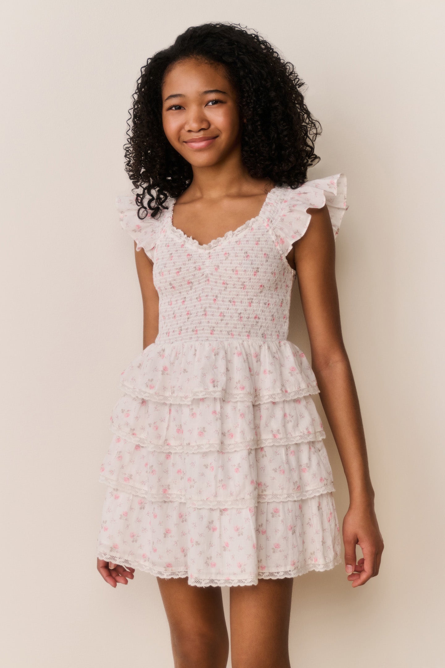Tween Linoette Floral Cotton Dress | Loveshackfancy US