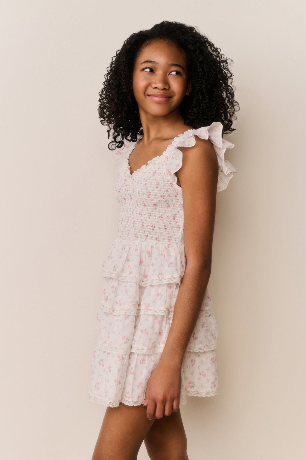 Tween Linoette Floral Cotton Dress | Loveshackfancy US