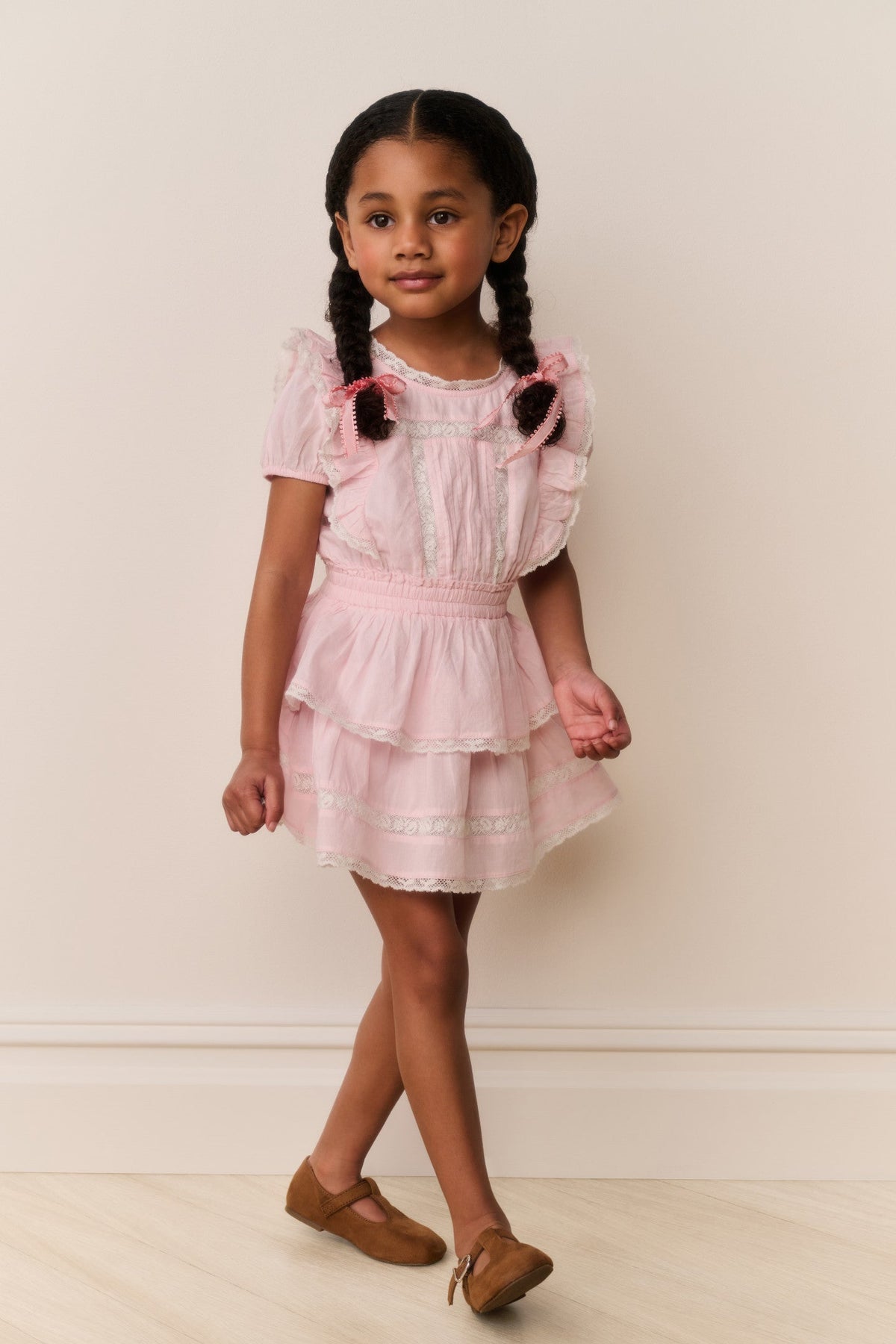 Little Girls Jaime Lace-Trimmed Cotton Dress | Loveshackfancy discount