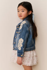 Little Girls Lavina Denim Jacket | Loveshackfancy on sale