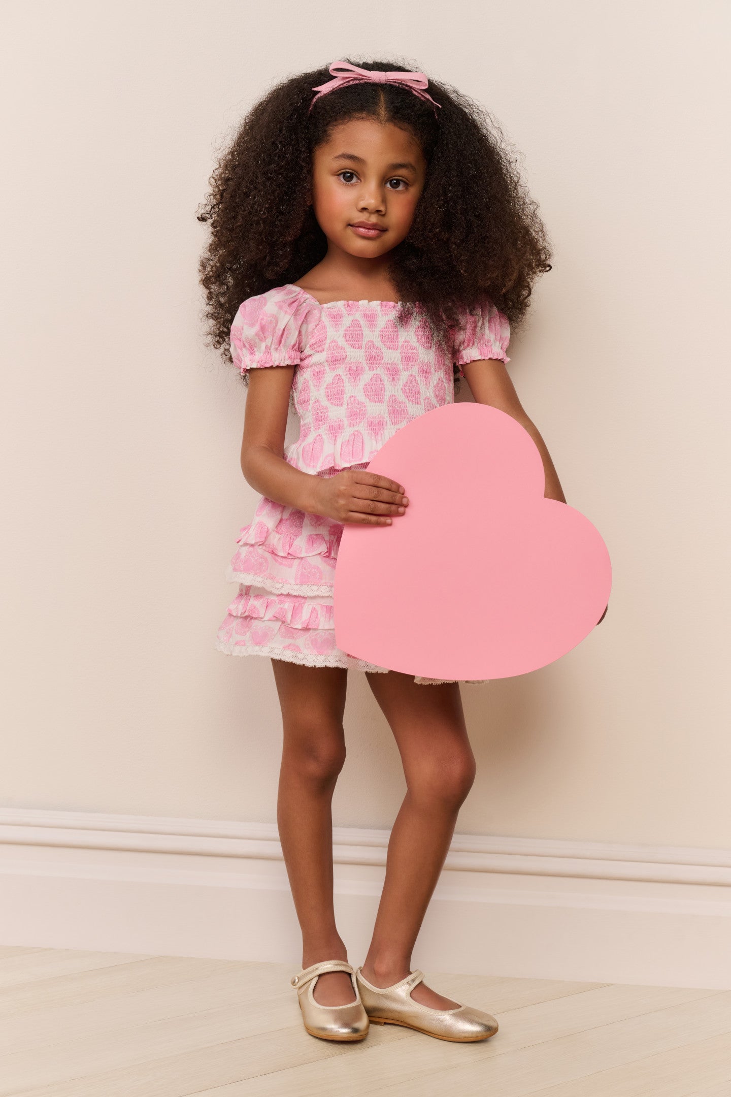 Little Girls Fabielle Heart Print Top | Loveshackfancy US