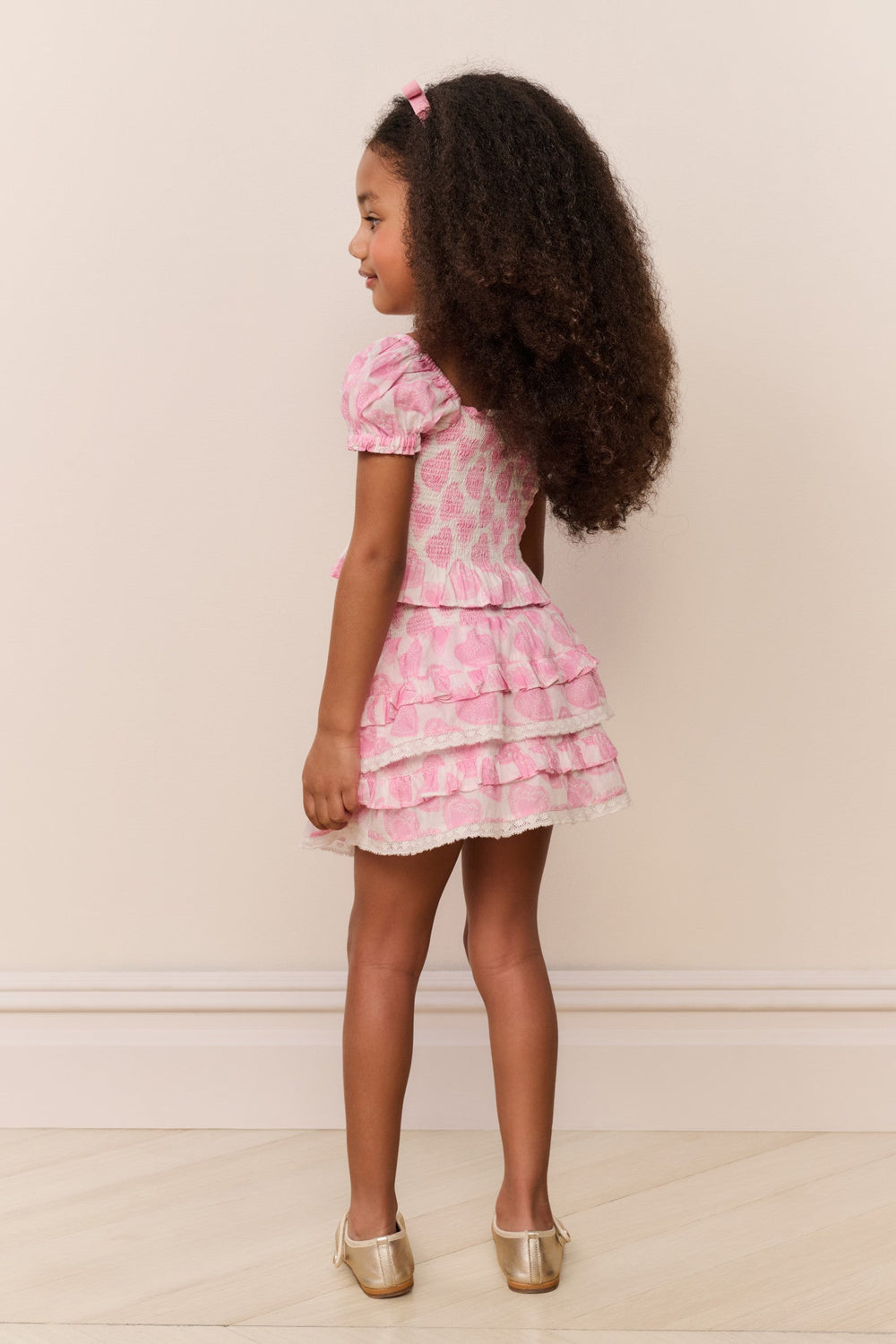 Little Girls Fabielle Heart Print Top | Loveshackfancy US