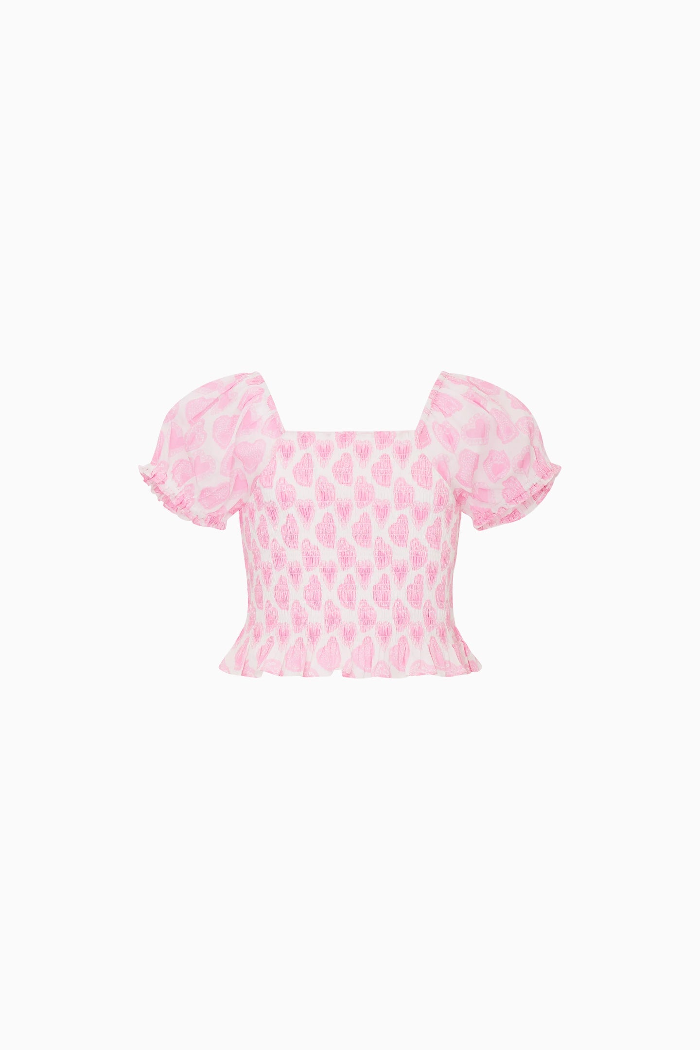 Little Girls Fabielle Heart Print Top | Loveshackfancy US