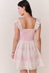 Colbera Mixed Print Cotton Mini Dress | Loveshackfancy outlet