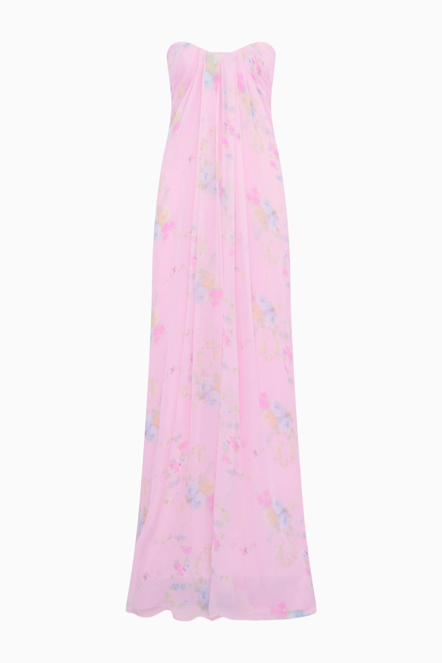 Emara Strapless Floral Chiffon Gown | Loveshackfancy discount