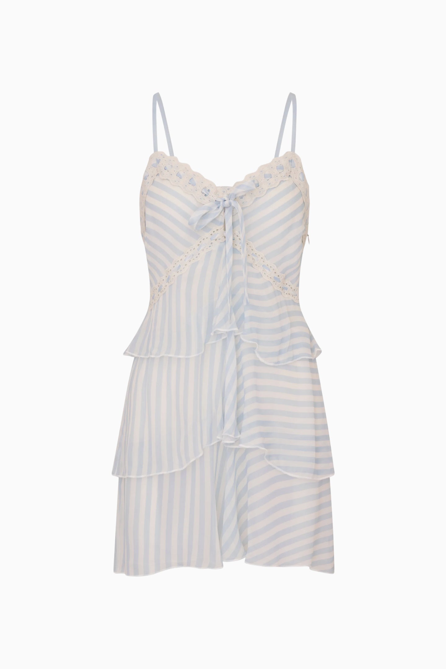 Marlia Striped Chiffon Mini Dress | Loveshackfancy for sale