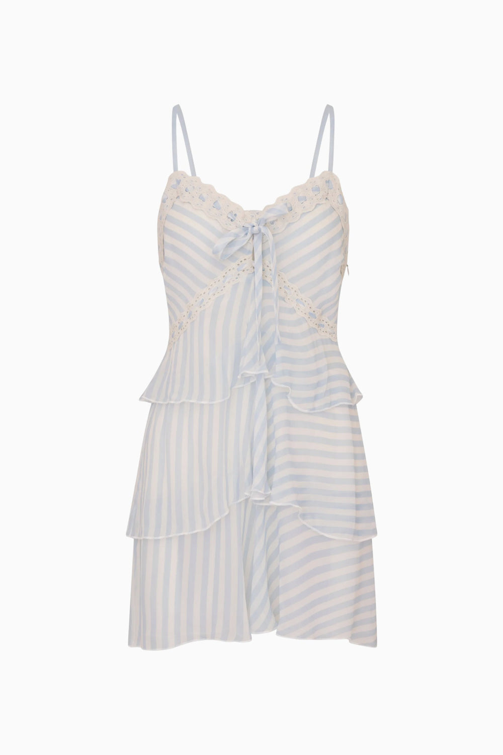 Marlia Striped Chiffon Mini Dress | Loveshackfancy for sale
