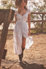 Aurela Floral Cotton Midi Dress | Loveshackfancy on sale