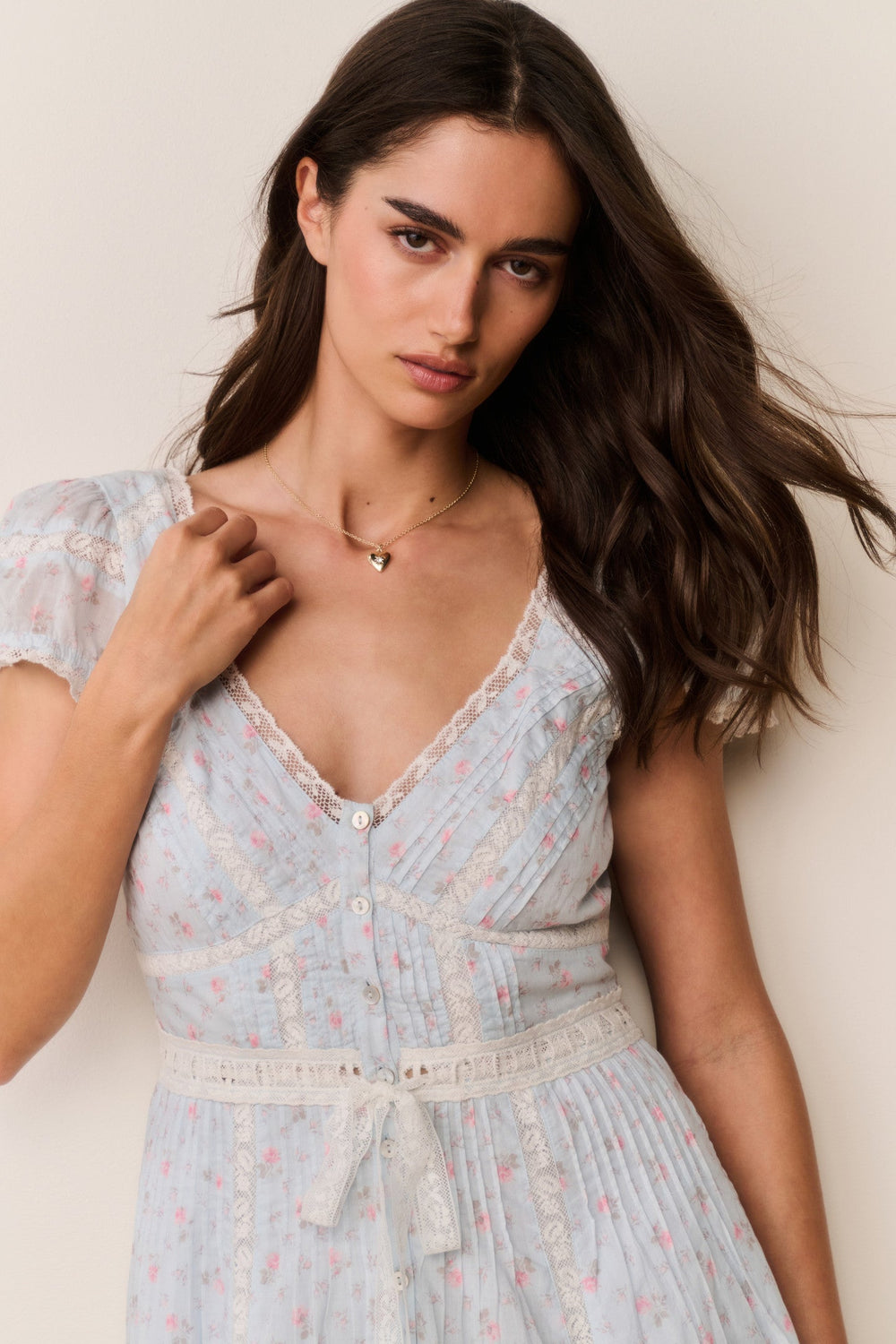 Aurela Floral Cotton Midi Dress | Loveshackfancy on sale