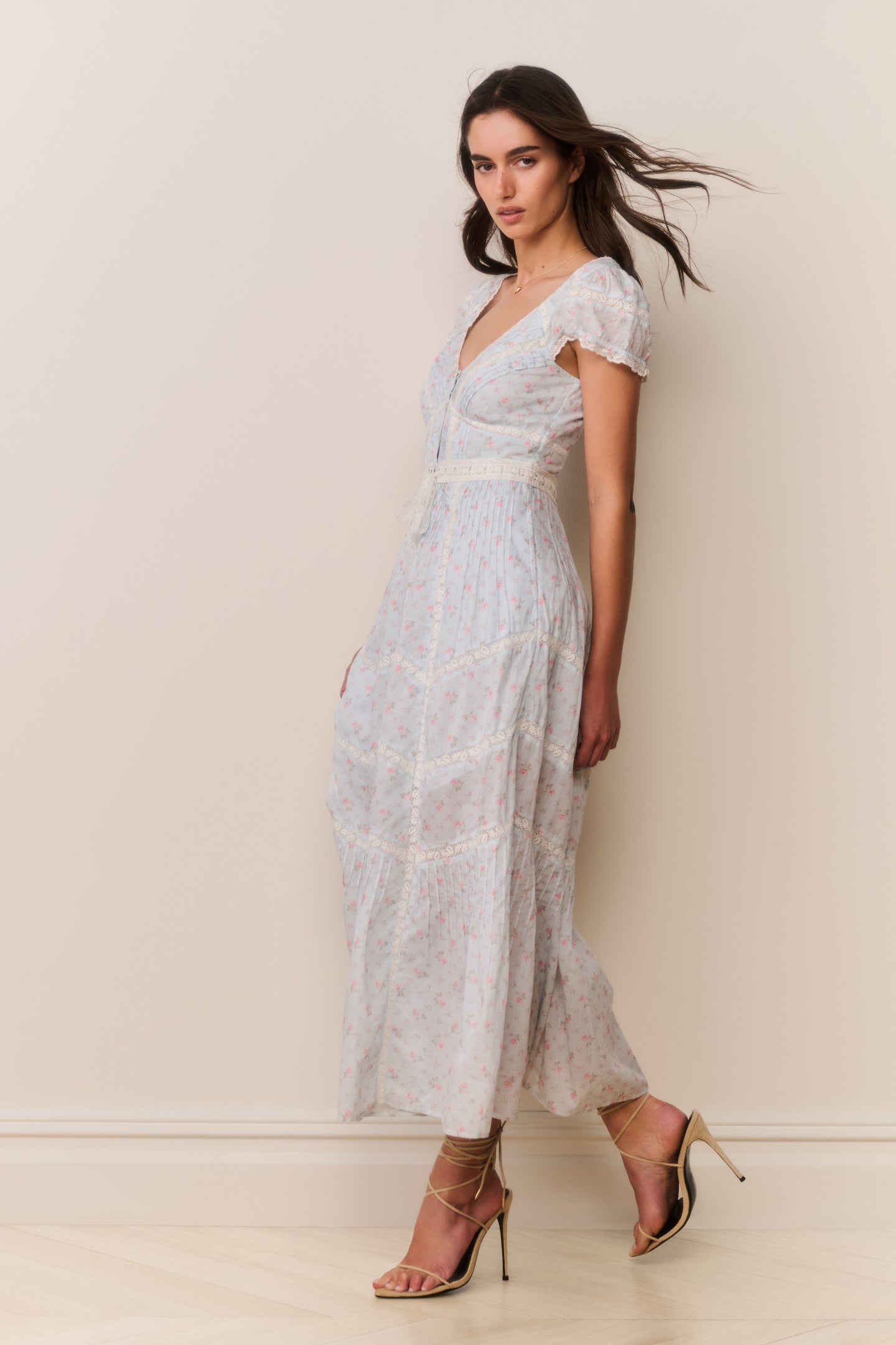 Aurela Floral Cotton Midi Dress | Loveshackfancy on sale