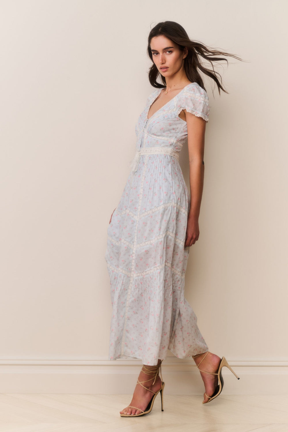 Aurela Floral Cotton Midi Dress | Loveshackfancy on sale