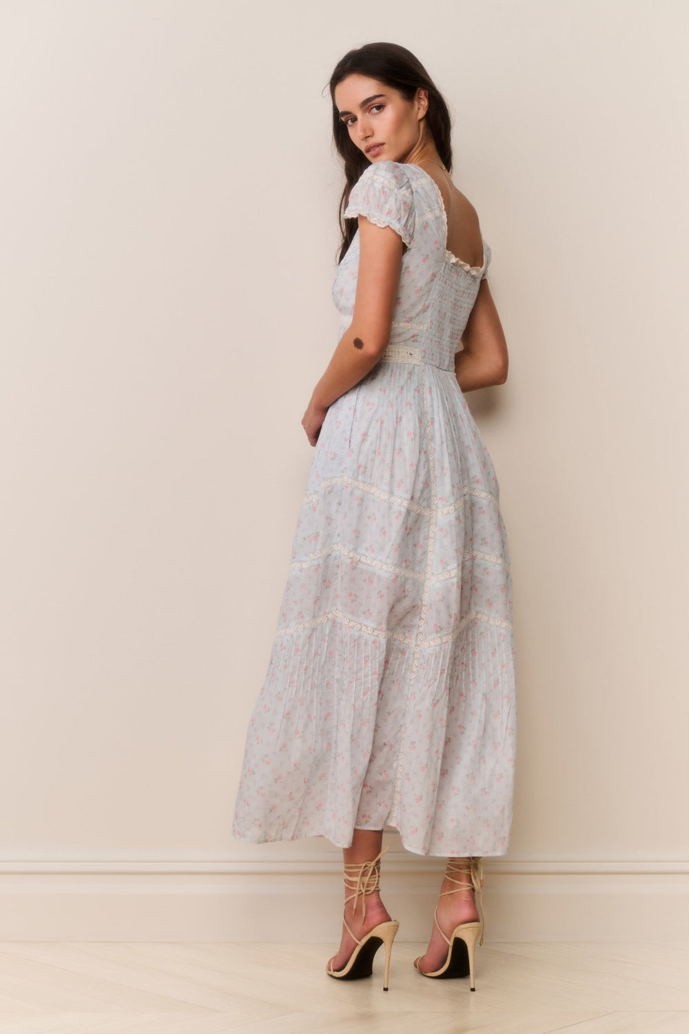 Aurela Floral Cotton Midi Dress | Loveshackfancy on sale