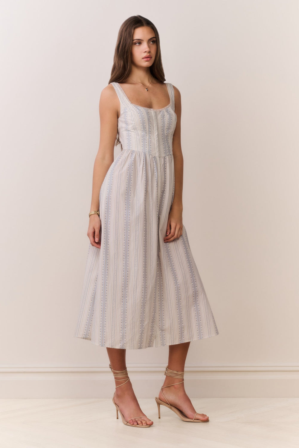 Majory Cotton Bustier Midi Dress | Loveshackfancy US