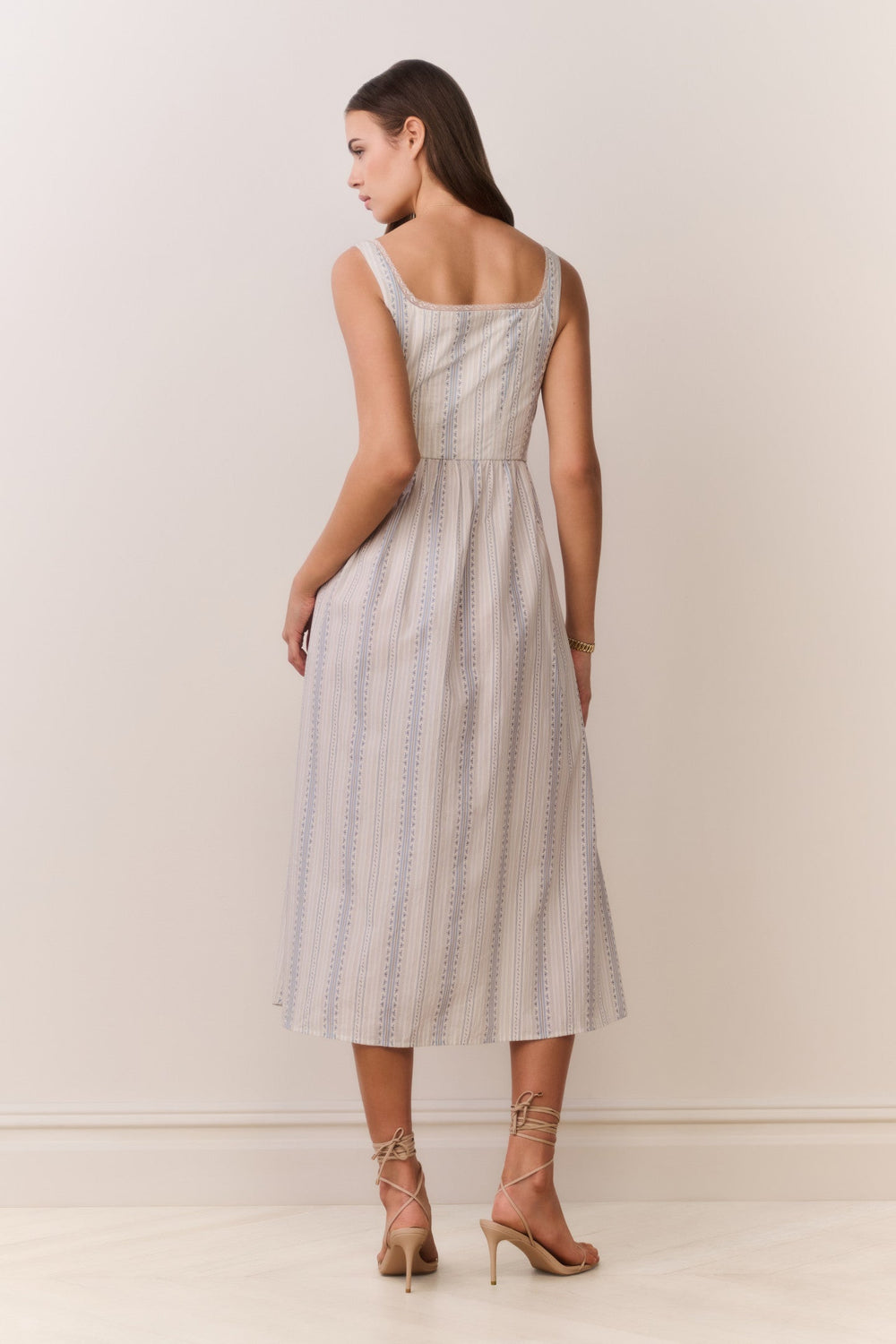 Majory Cotton Bustier Midi Dress | Loveshackfancy US