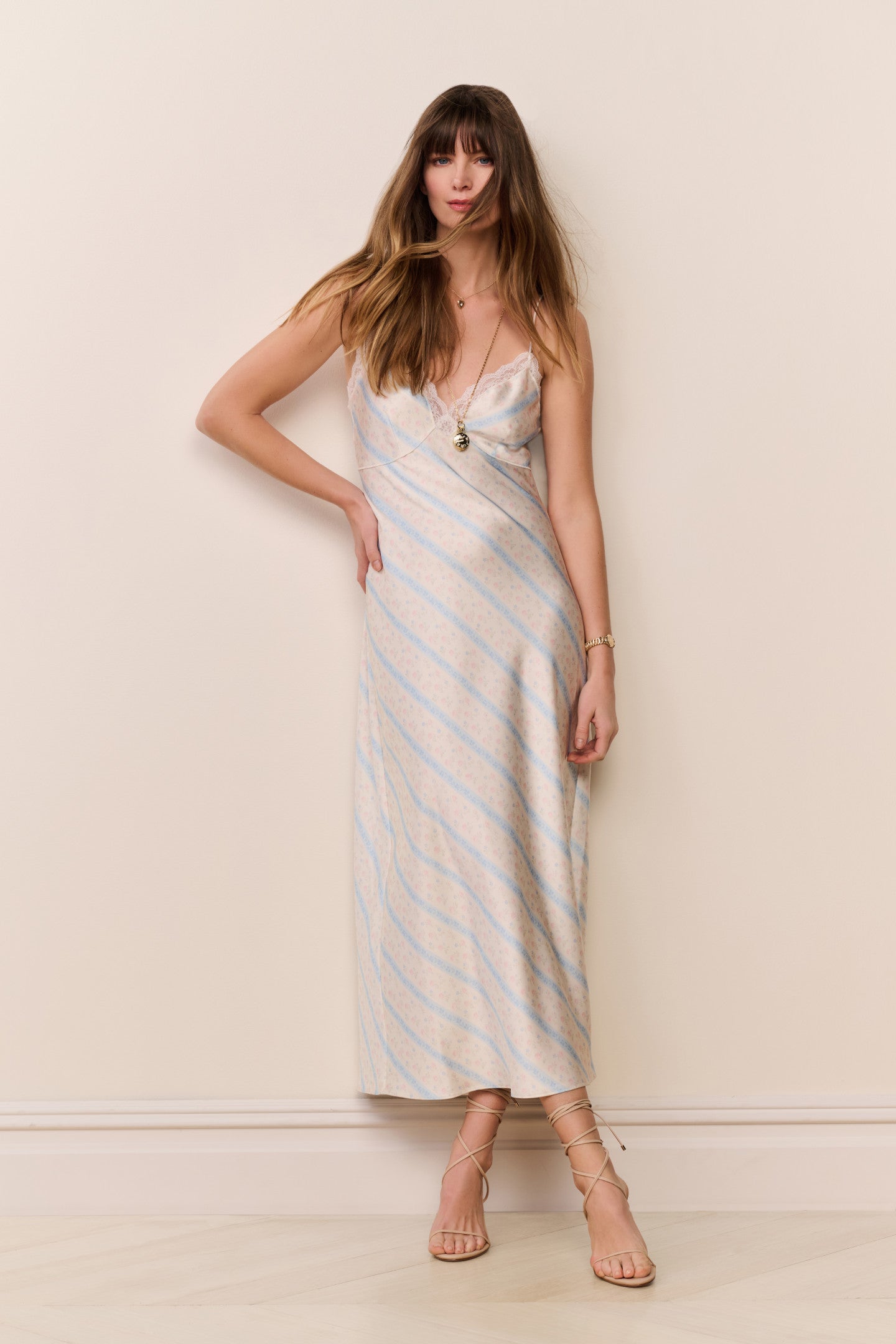 Manuela Floral Stripe Maxi Dress | Loveshackfancy discount