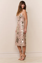Kayleen Sequin Paillette Midi Dress | Loveshackfancy for sale