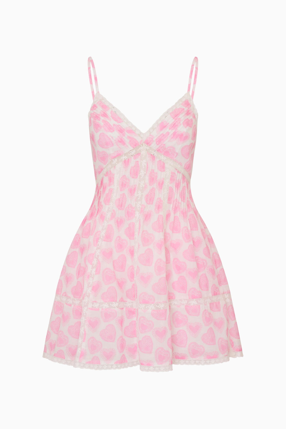 Docila Heart Print Cotton Mini Dress | Loveshackfancy discount