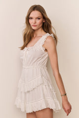 Zayan Heart Eyelet Cotton Mini Dress | Loveshackfancy sale