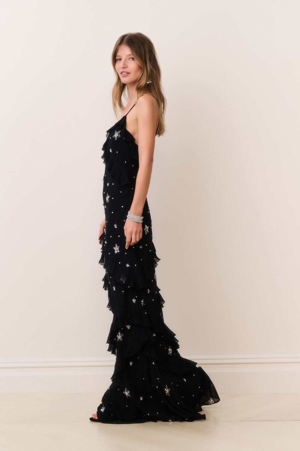 Rialto Crystal Star Embellished Maxi Dress | Loveshackfancy for sale