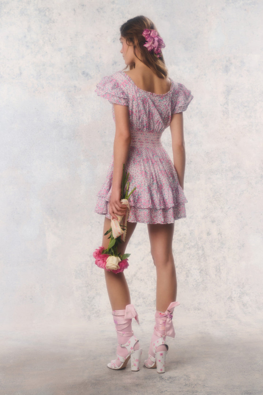 Re-Edition Stanton Floral Cotton Mini Dress | Loveshackfancy US
