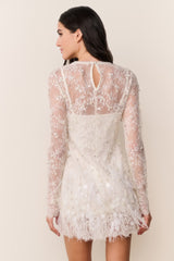 Alouetta Embellished Lace Mini Dress | Loveshackfancy online