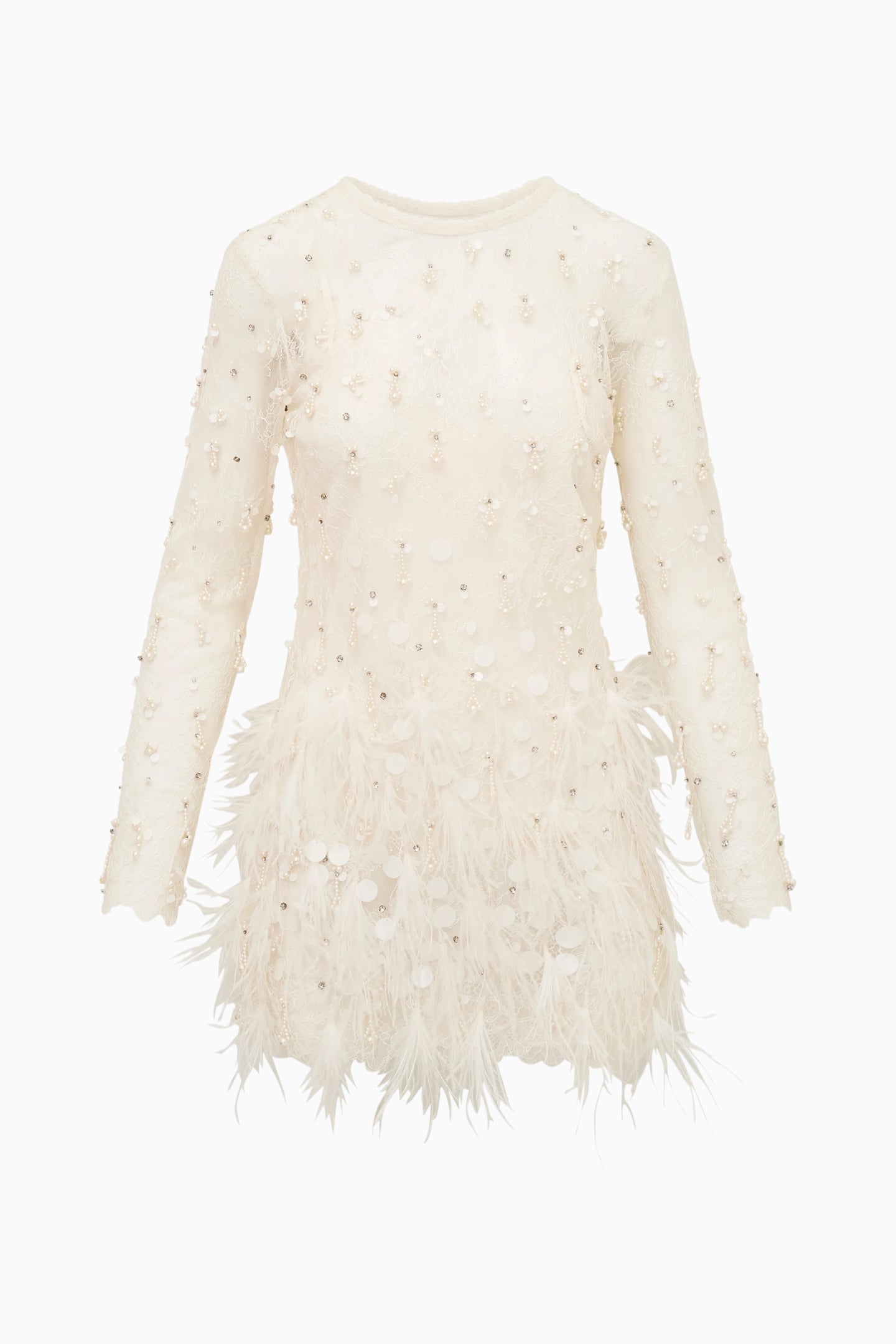 Alouetta Embellished Lace Mini Dress | Loveshackfancy online