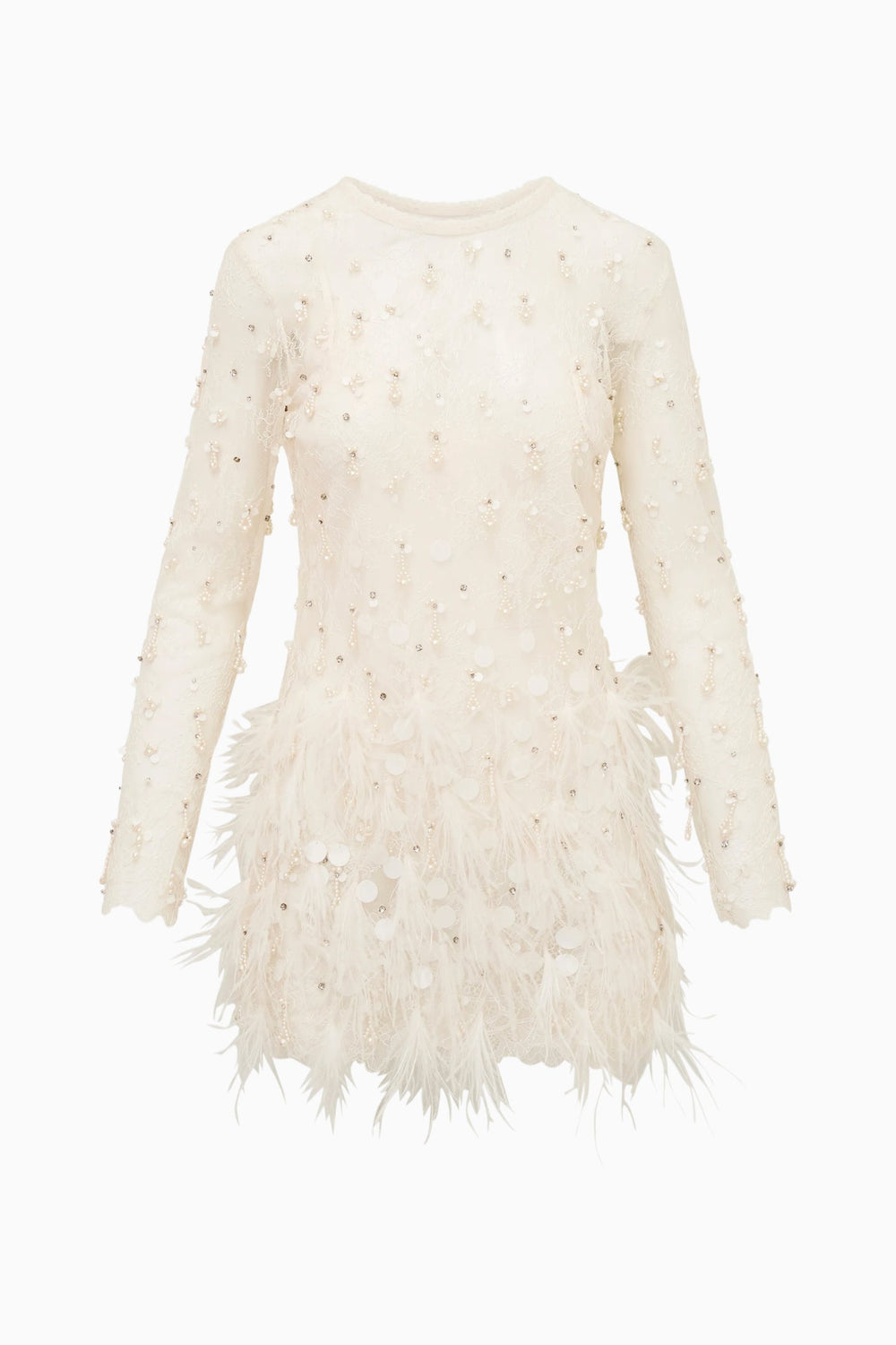 Alouetta Embellished Lace Mini Dress | Loveshackfancy online