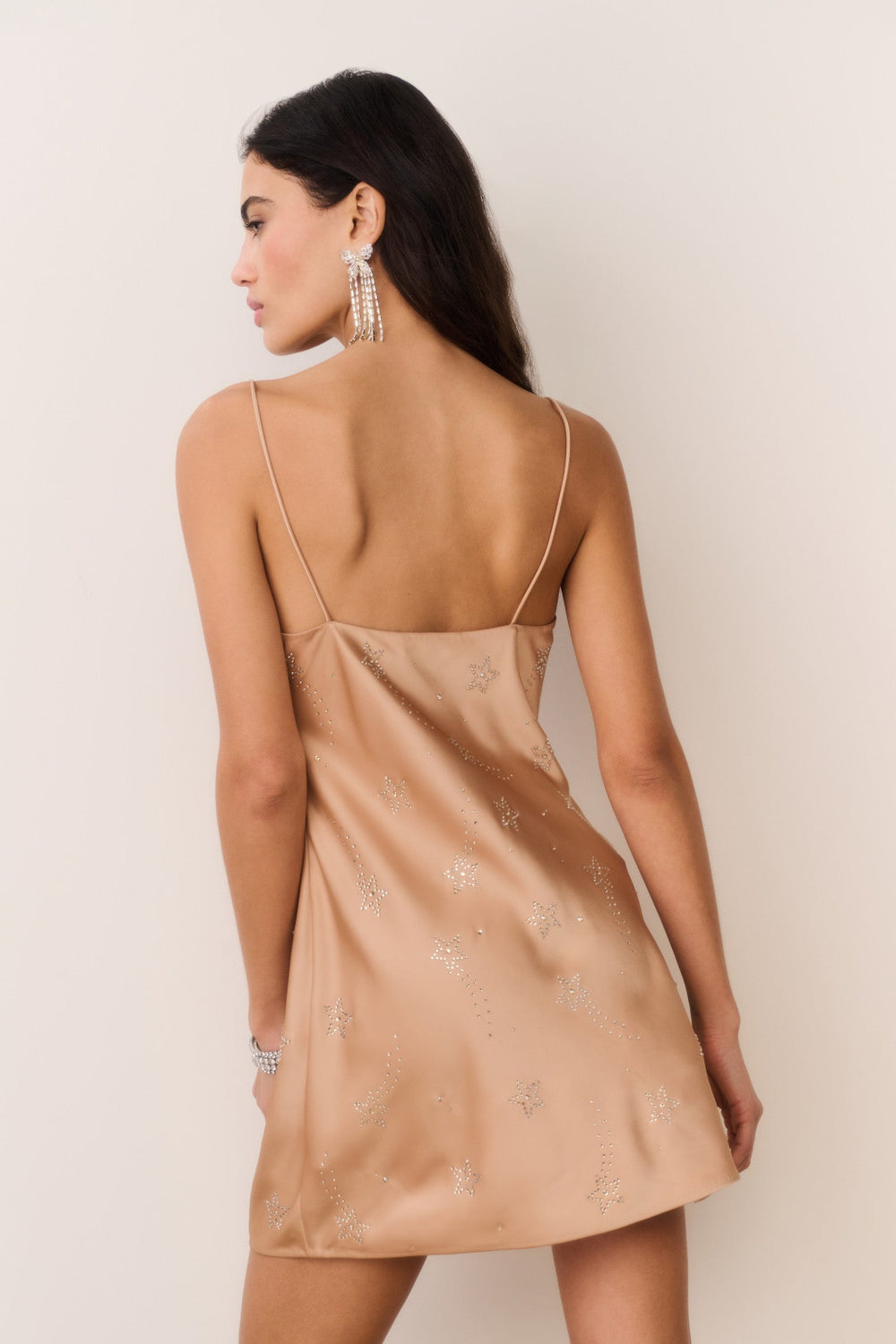 Kalora Celestial Crystal Satin Mini Dress | Loveshackfancy for sale