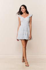 Presline Floral Wreath Print Mini Dress | Loveshackfancy discount
