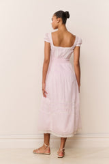 Suvi Pink Cotton Midi Dress | Loveshackfancy sale