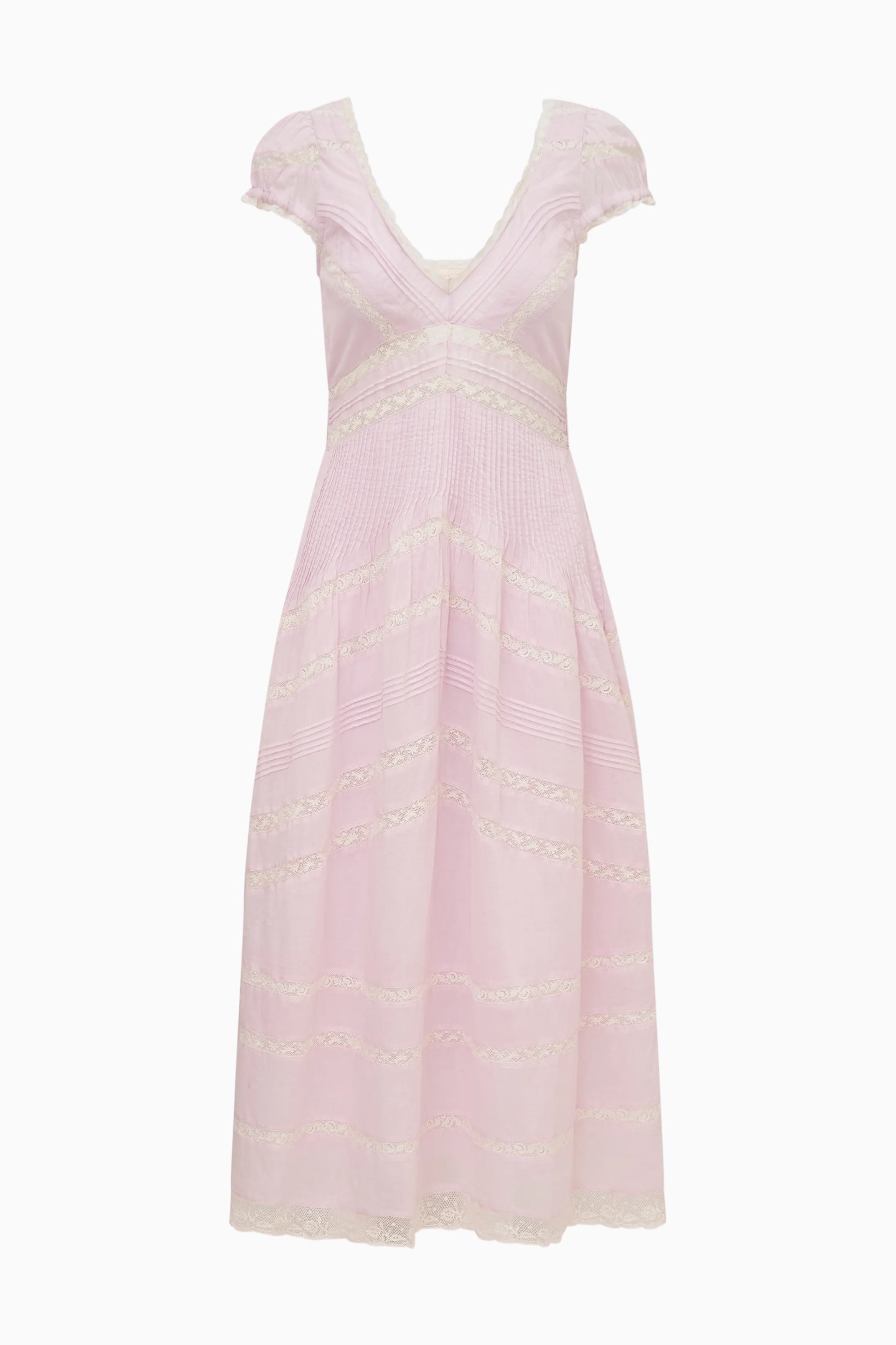 Suvi Pink Cotton Midi Dress | Loveshackfancy sale