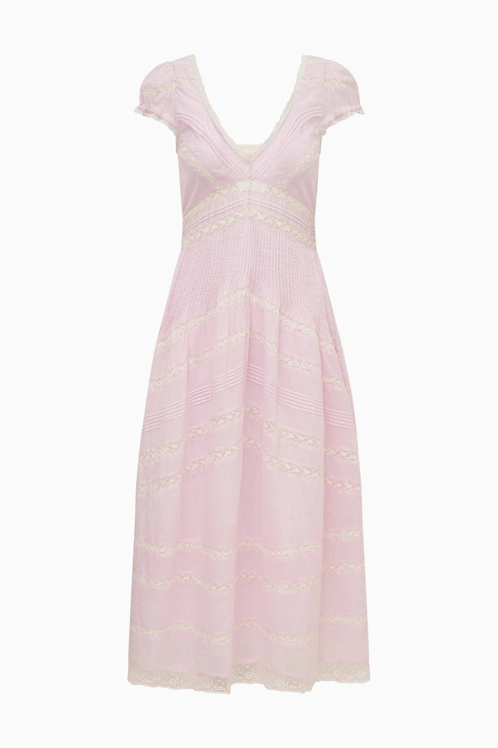 Suvi Pink Cotton Midi Dress | Loveshackfancy sale