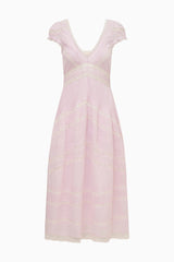 Suvi Pink Cotton Midi Dress | Loveshackfancy sale