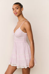Krista Lace-Trimmed Cotton Mini Dress | Loveshackfancy on sale