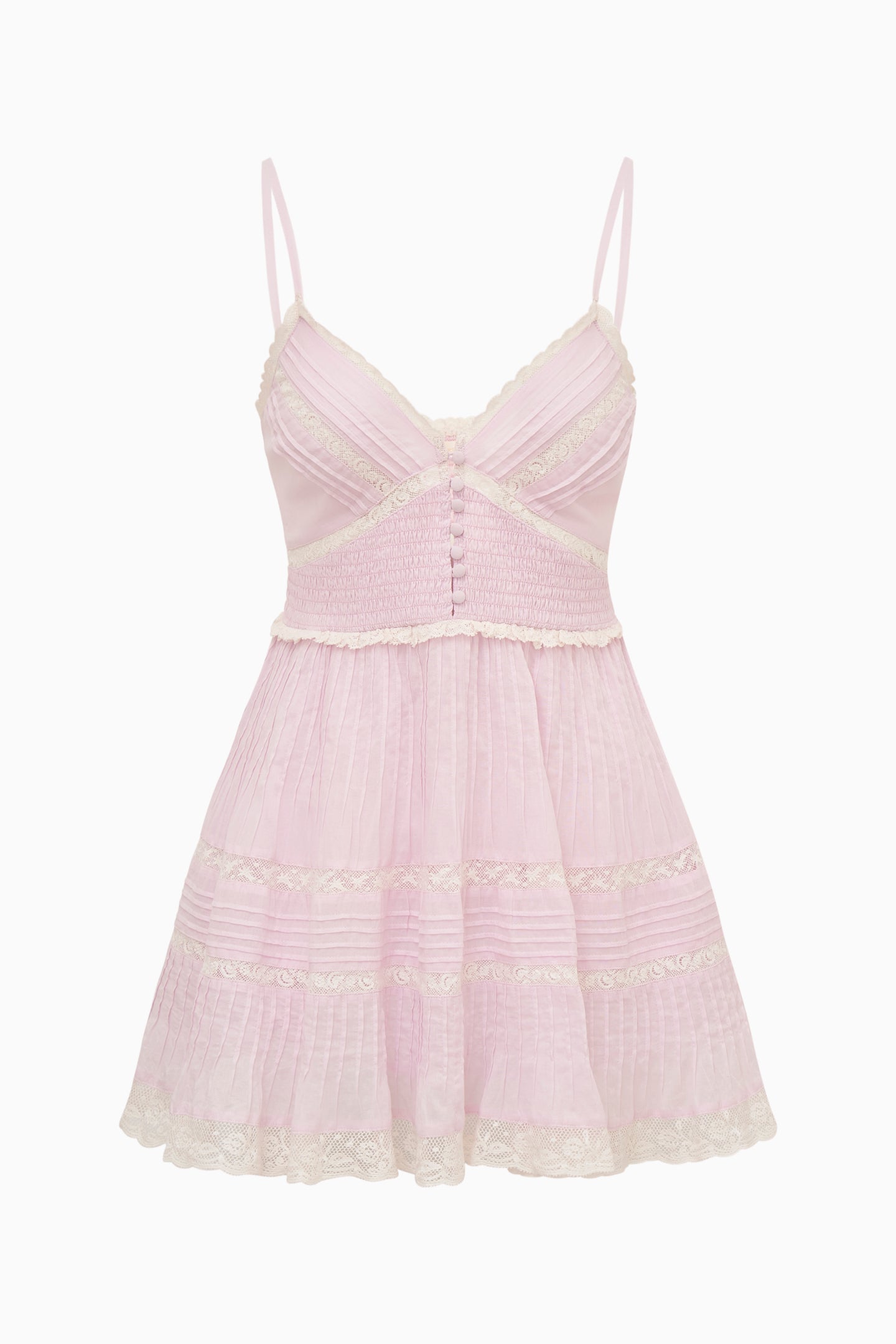 Krista Lace-Trimmed Cotton Mini Dress | Loveshackfancy on sale