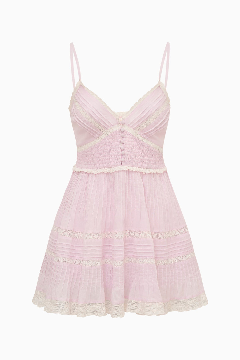 Krista Lace-Trimmed Cotton Mini Dress | Loveshackfancy on sale