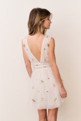Lawton Celestial Embellished Tulle Mini Dress | Loveshackfancy outlet