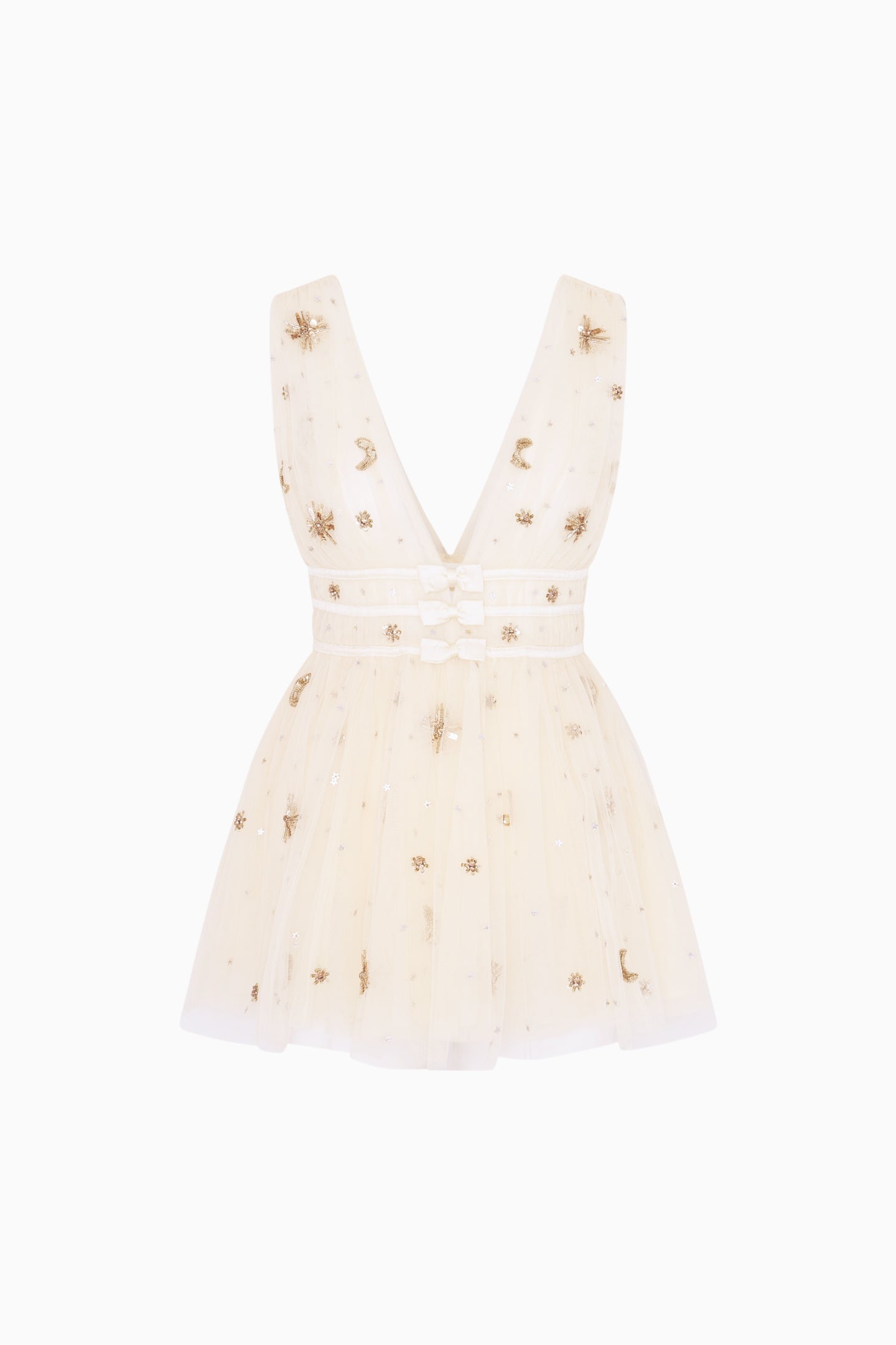 Lawton Celestial Embellished Tulle Mini Dress | Loveshackfancy outlet