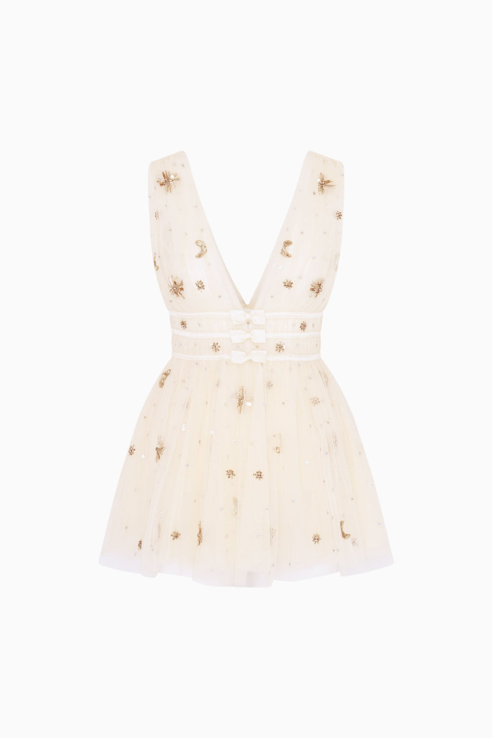 Lawton Celestial Embellished Tulle Mini Dress | Loveshackfancy outlet
