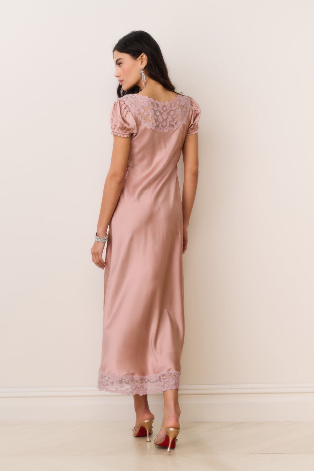 Taylis Satin Lace Maxi Dress | Loveshackfancy discount