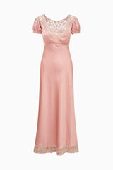 Taylis Satin Lace Maxi Dress | Loveshackfancy discount