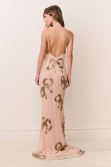 Berisa Beaded Bow Maxi Dress | Loveshackfancy for sale