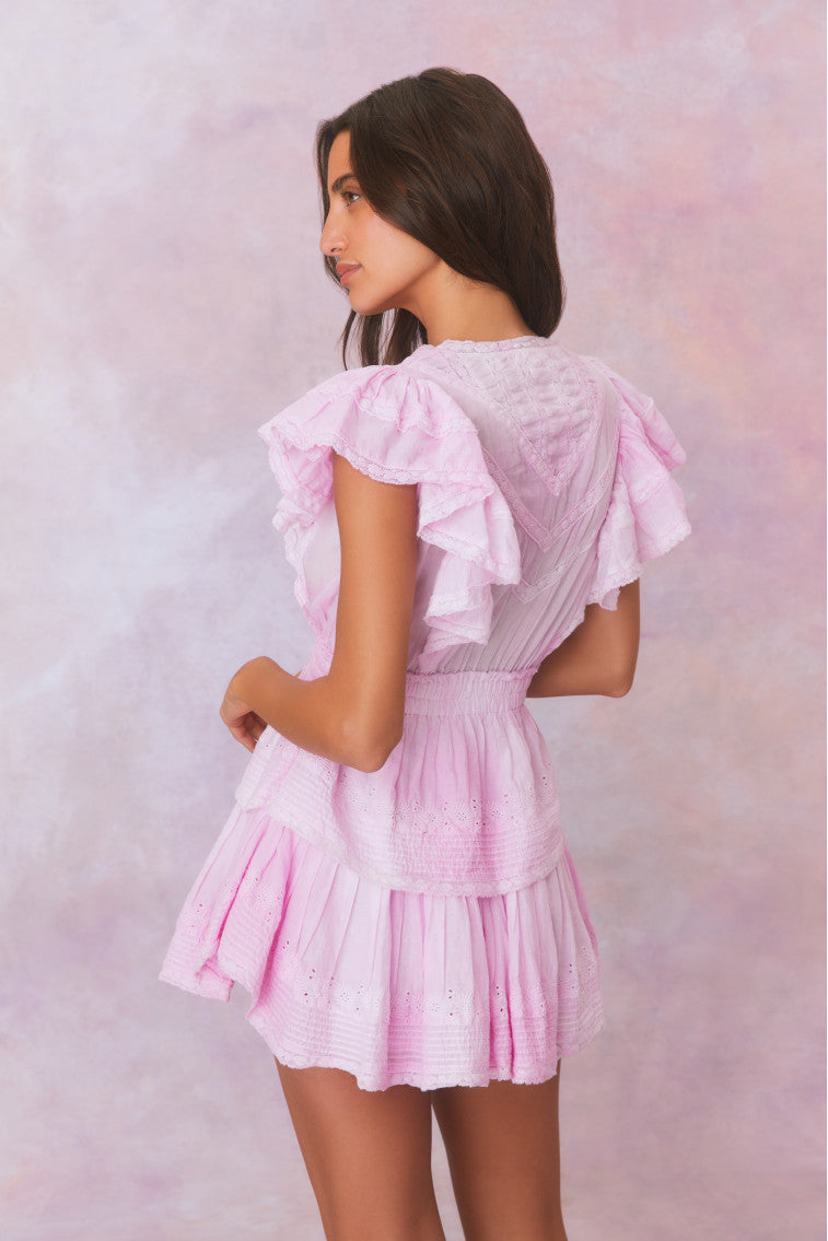 Gwen Hand Dyed Upcycled Mini Dress | Loveshackfancy online