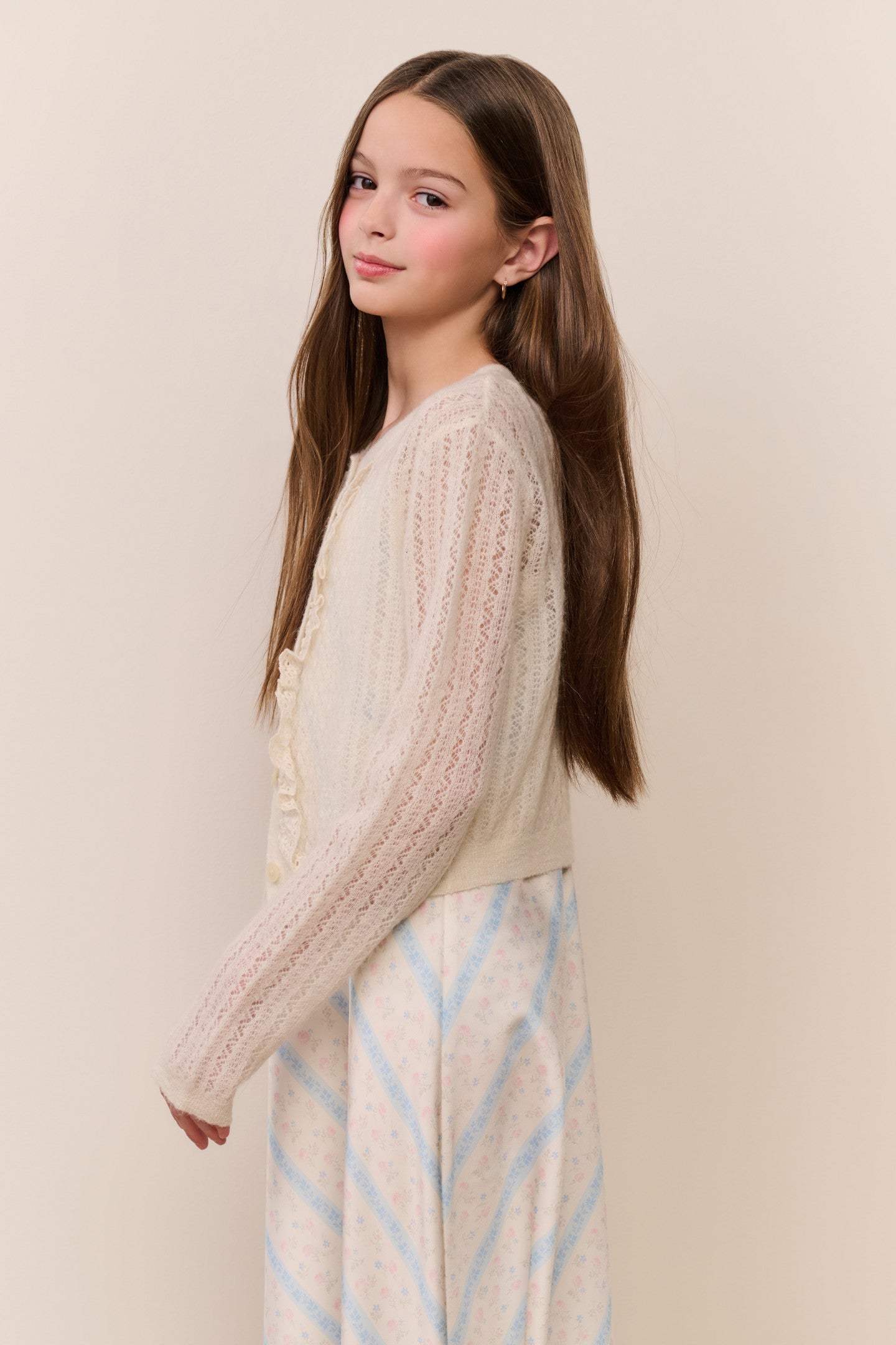 Tween Kena Alpaca-Wool Pointelle Cardigan | Loveshackfancy on sale
