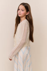 Tween Kena Alpaca-Wool Pointelle Cardigan | Loveshackfancy on sale