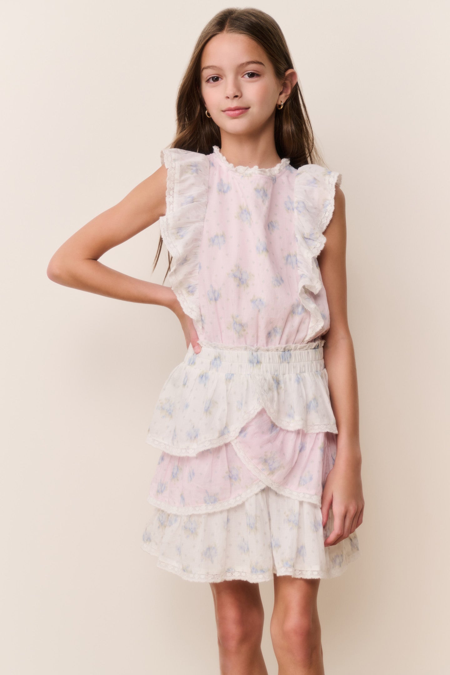 Tween Decker Mixed Print Dress | Loveshackfancy for sale