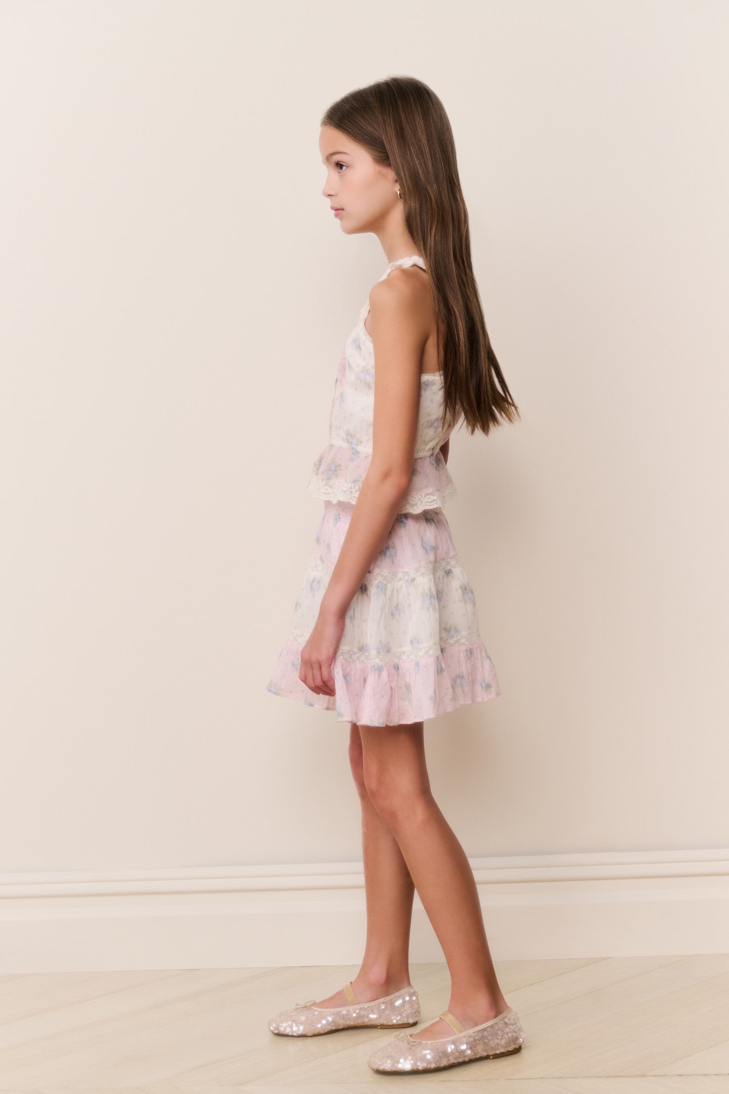 Tween Jessamine Mixed Print Top | Loveshackfancy on sale